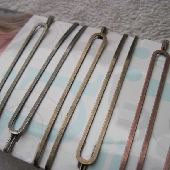 6 Scunci Open Design Betsy Metal Bobby Slide Hair Pin Silver Bronze Copper Black - Picture 2 of 12
